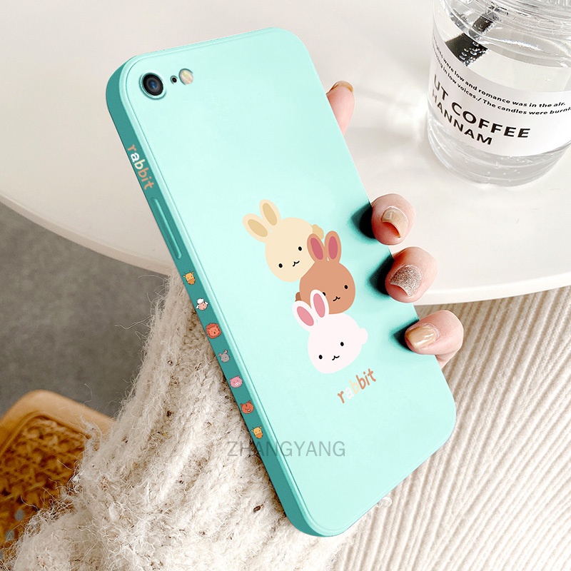 ốp lưng oppo a71 f1s a83 Ốp Điện Thoại TPU Silicone Hình Ba Chú Thỏ Đáng Yêu Kèm Dây Đeo Cho oppo a71 f1s a83