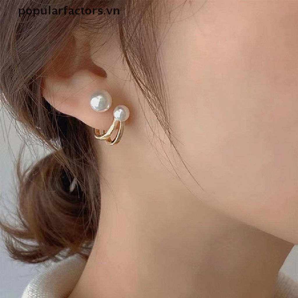 Bông Tai Ngọc Trai Sang Trọng Thời Trang Hàn Quốc 2021
