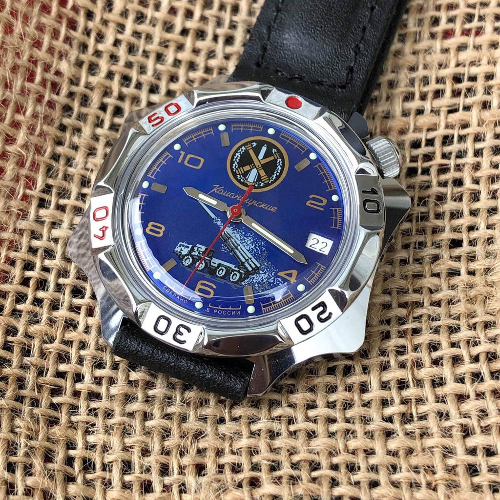 Đồng hồ nam Vostok máy cơ lên giây, size mặt 40, size dây 18. Đồng hồ Nga Vostok Komandirskie 531772