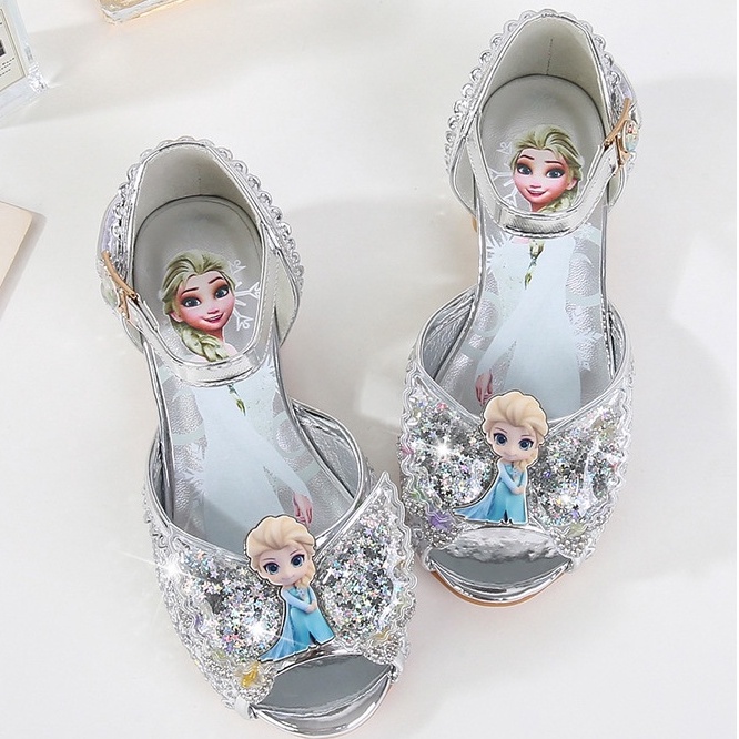 Giày công chúa Elsa cho bé gái 3-8 tuổi họa tiết hình Elsa xinh xắn