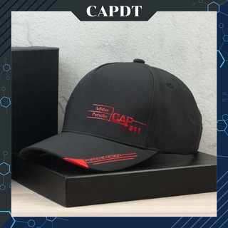 Mũ lưỡi trai chính hãng CAPDT, nón kết nam nữ unisex trucker Porcher 911 màu đen AD01