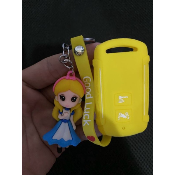 0Bao bọc Remote 2 nút Smartkey Honda tặng kèm móc khoá hoạt hình 3D