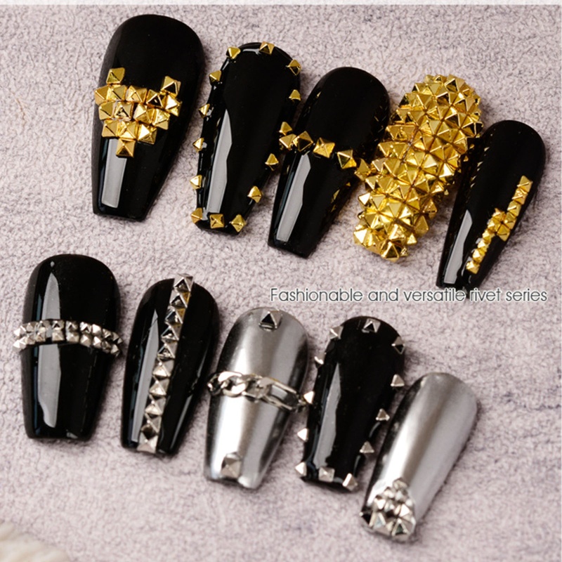 Hộp Phụ Kiện Đinh Tán Trang Trí Móng Tay 3D Bằng Hợp Kim