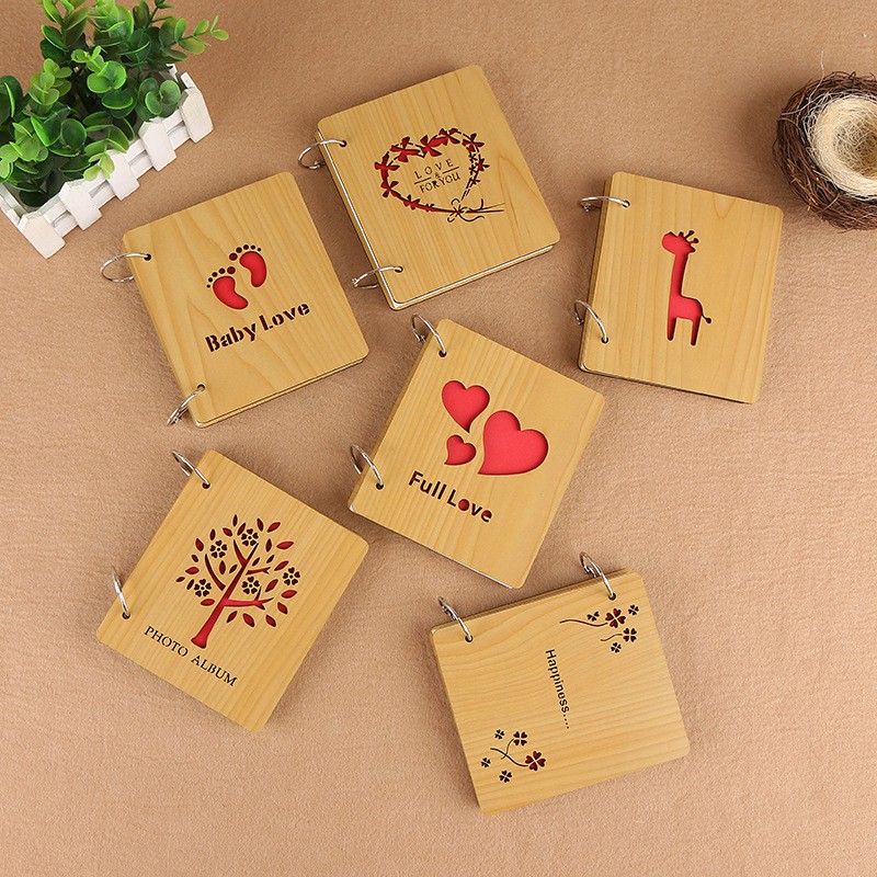 Album ảnh gỗ đựng 100 tấm 6*9 cm