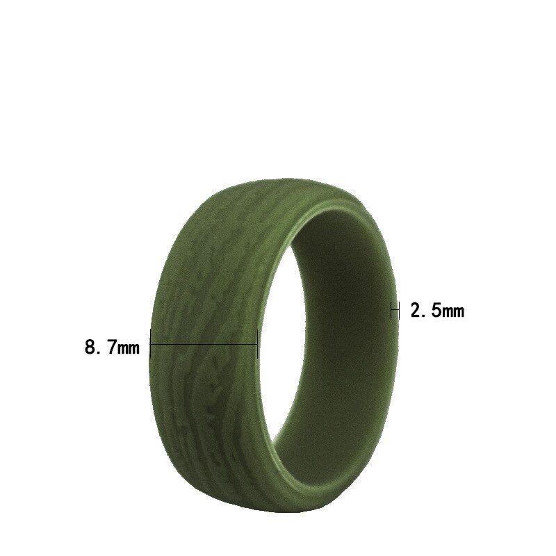 1 Nhẫn Cao Su Gel Silica Mềm 8.7mm Kiểu Dáng Thể Thao Dùng Làm Trang Sức
