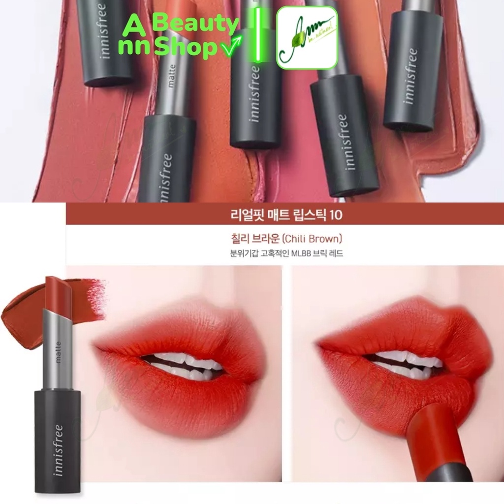 Son thỏi Innisfree Real Fit Matte Lipstick phiên bản mới