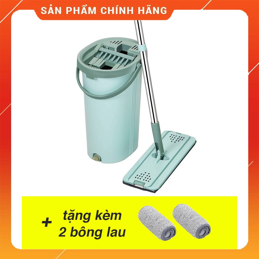 [FREESHIP ❤️] - Bộ Cây Lau Nhà Chổi Lau Nhà Tự Vắt 360 Độ Chính Hãng Cao Cấp, Thùng 18L - Tặng Kèm 2 Bông Lau Adu79