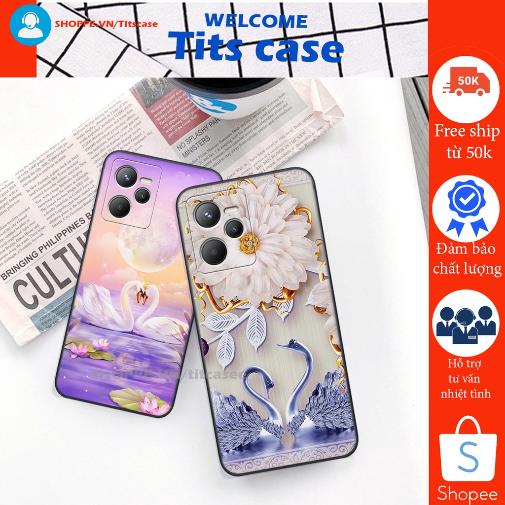 Ốp lưng Realme C35 in hình thiên nga,hoa may mắn, đặc sắc ĐỘC - LẠ - BỀN