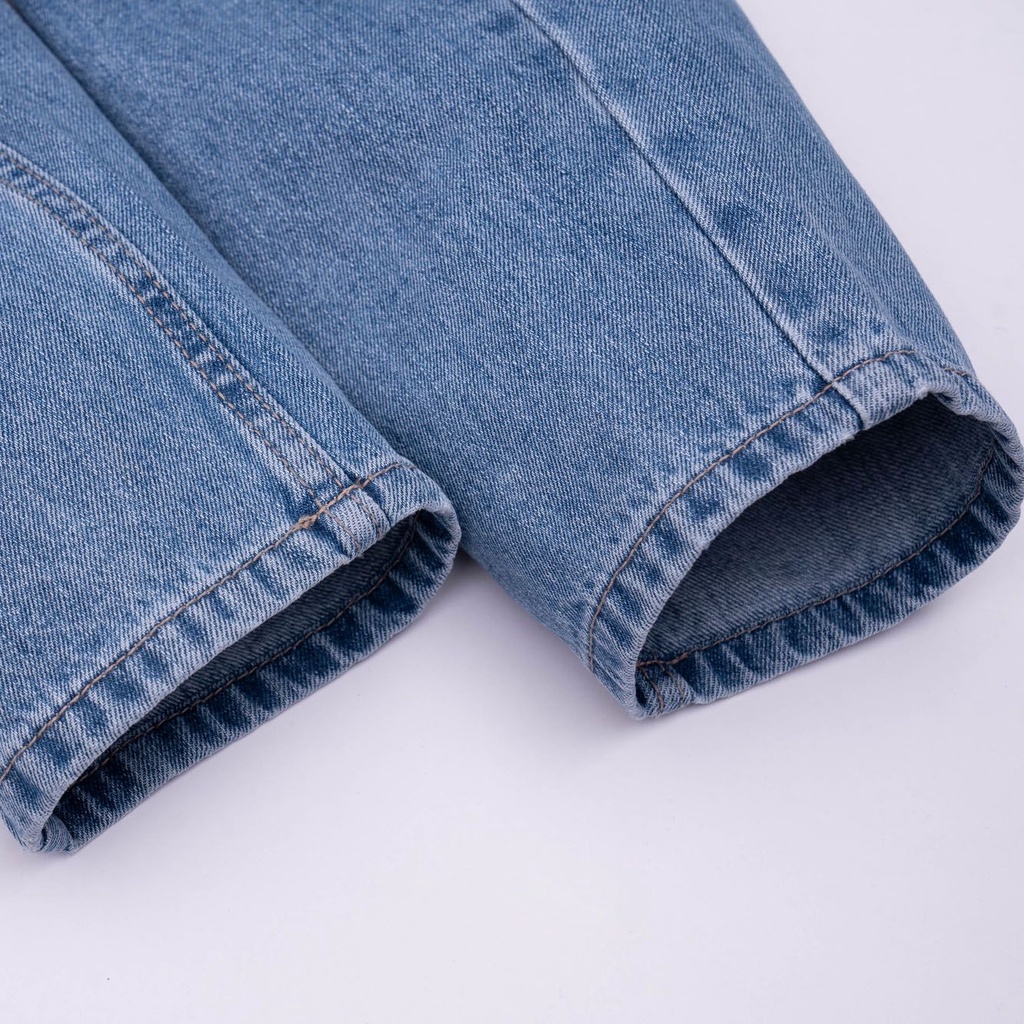 Quần jeans baggy nữ YODY có khóa lưng cao, quần bò baggy cạp cao tôn dáng - QJN3120