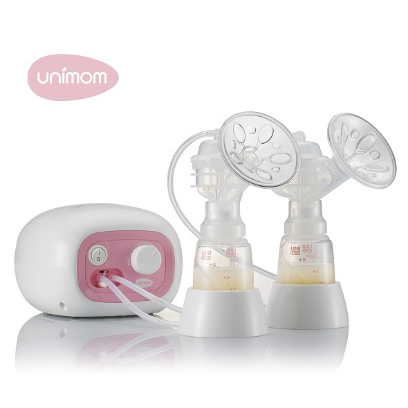 Máy hút sữa điện đôi Forte new Unimom có mát xa silicone / UM880113