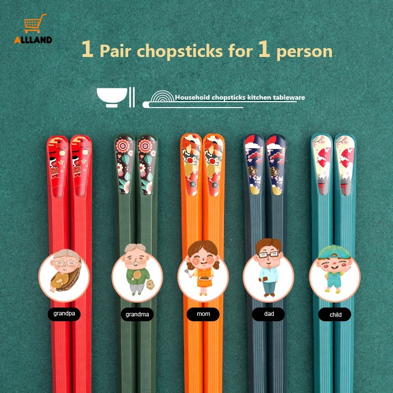 1 Cặp Đũa Ăn Sushi/ Thức Ăn Cho Thú Cưng Chống Trượt Phong Cách Nhật Bản