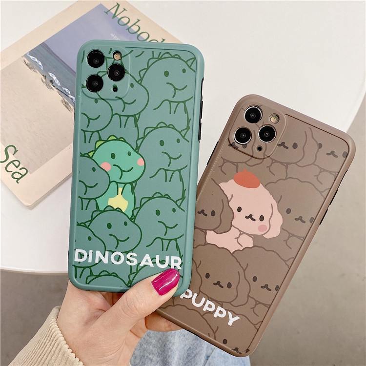 Ốp lưng iphone imd new Dinosaur & Puppy 5/5s/6/6plus/6s/6splus/7/7plus/8/8plus/x/xr/xs/11/12/pro/max/plus/promax - Awifi | BigBuy360 - bigbuy360.vn