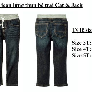 Quần jeans bé trai Cat & Jack lưng thun