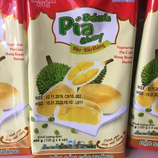 Bánh pía chay đậu xanh sầu riêng Tân Huê Viên 400g
