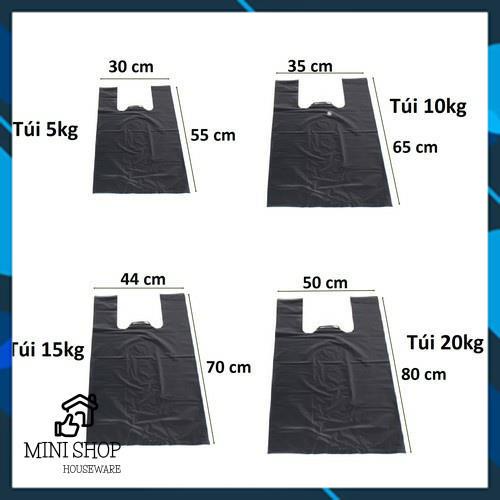 (Sale) 0.5kg Túi Bóng Đen Hàng Đẹp Loại 1 Cực Dai Đẹp Đủ Kích Thước