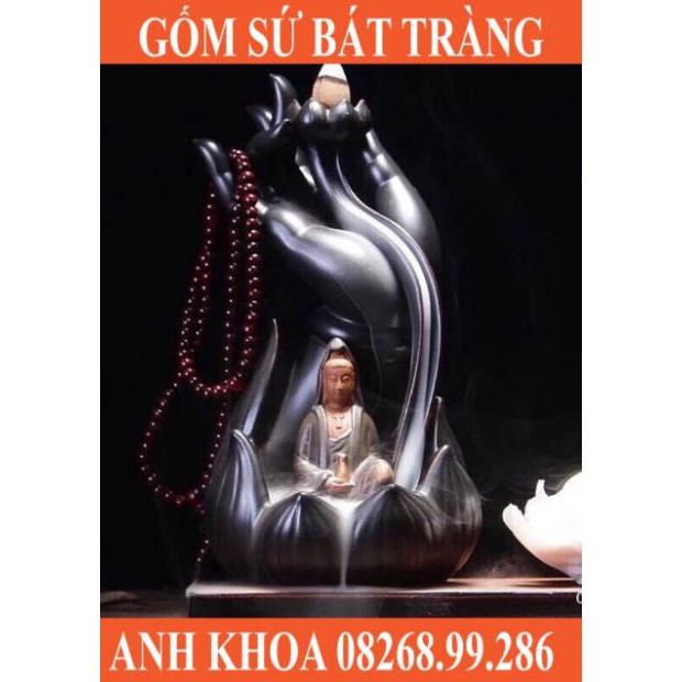 Nụ Trầm hương khói ngược - Gốm sứ Bát Tràng Anh Khoa