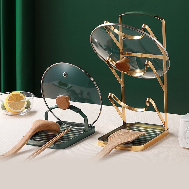 Giá Đỡ Nắp Nồi / Muỗng Bằng Kim Loại Tiện Dụng Cho Nhà Bếp