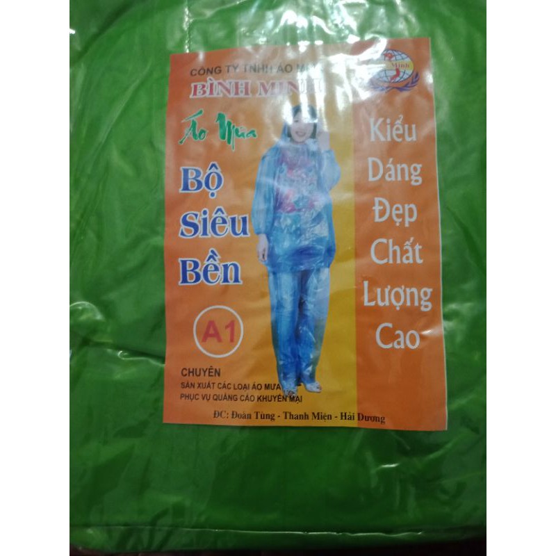 Áo mưa bộ  thời trang,loại dầy đi phượt.làm đồng mặc nhiều lần