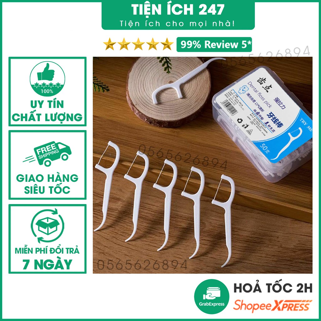 Tăm chỉ nha khoa tiệt trùng Tienich247 , tăm nha khoa vệ sinh răng miệng an toàn, hiệu quả