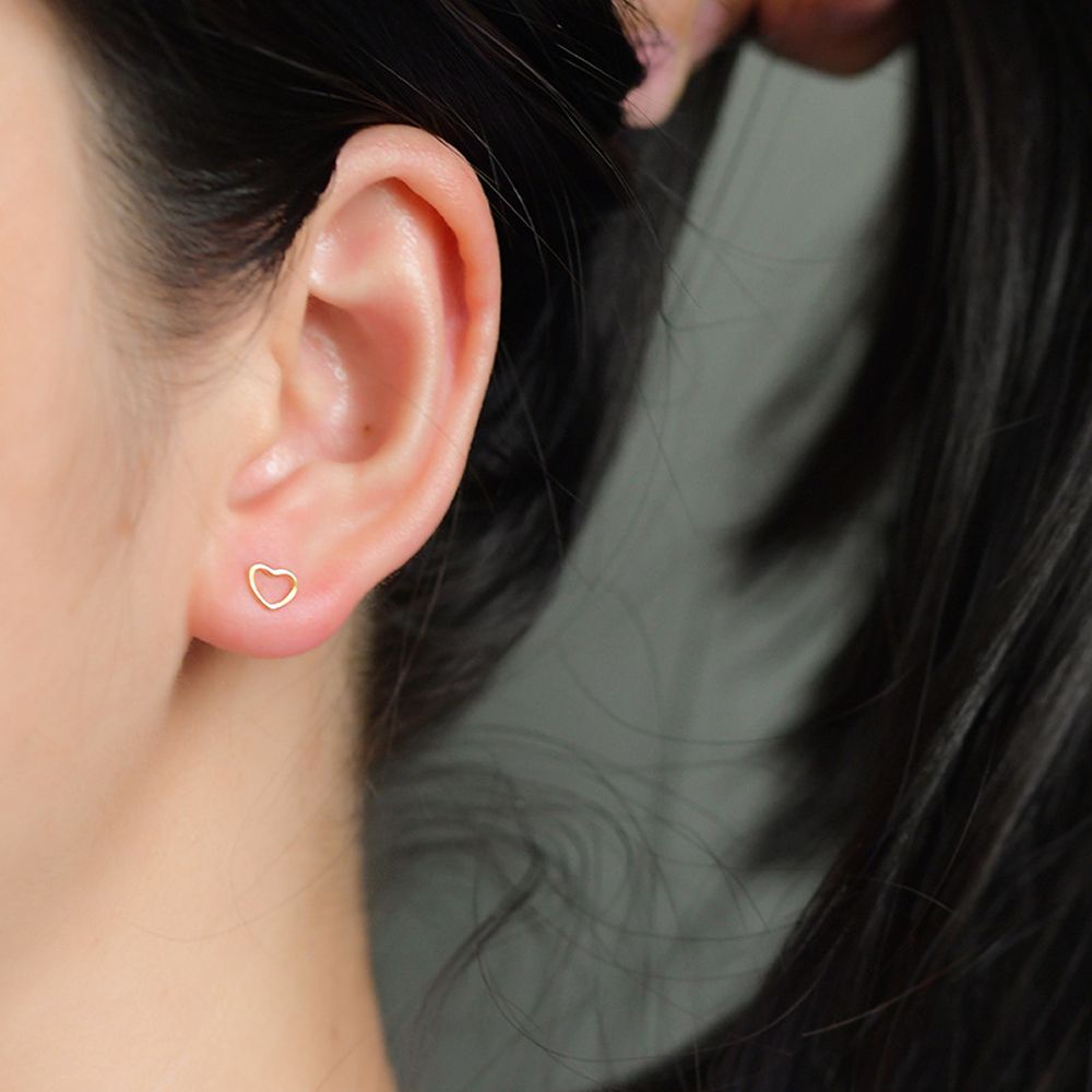 Bông tai hình trái tim/bướm/chữ H cỡ nhỏ phong cách Hàn Quốc cổ điển thời trang cho nữ