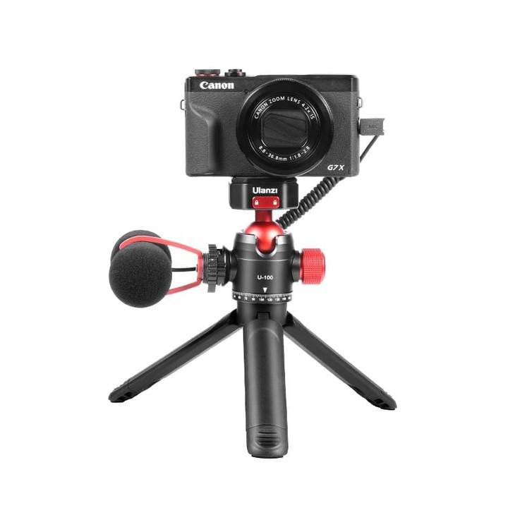 ULANZI U-100 - Ballhead Xoay 360° Dành Cho Máy Ảnh & Điện Thoại, Tích Hợp Cold Shoe Mount Gắn Phụ Kiện