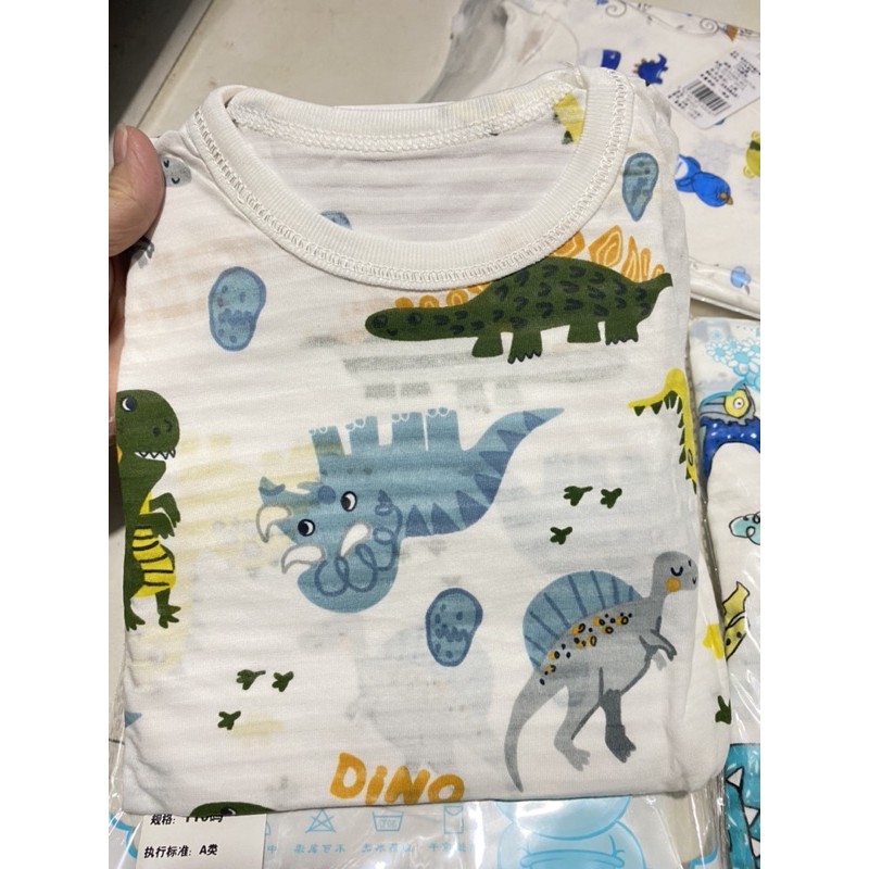 Đồ Bộ Dài Tay, Bộ Cotton Sợi Tre Dài Tay size 73-110