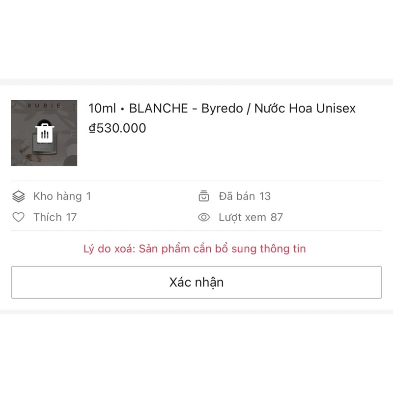 BLANCHE • Eau de Parfum - 10ML Nước Hoa Chính Hãng