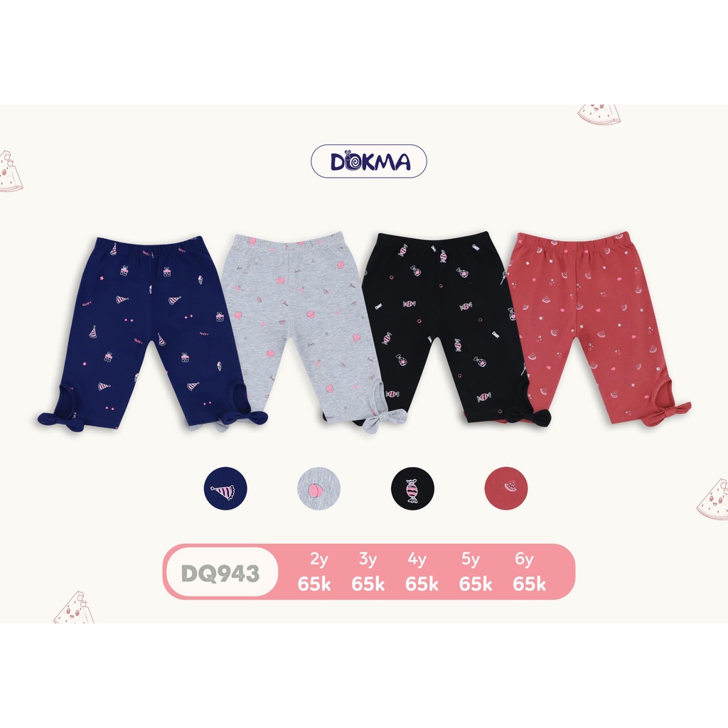 2-6Y Quần legging, quần lửng bé gái Dokma DQ943