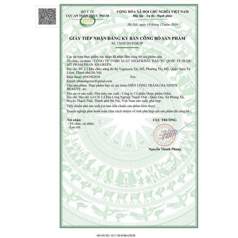 Hộp Viên uống trắng da Nine's Beauty (30 viên) | BigBuy360 - bigbuy360.vn