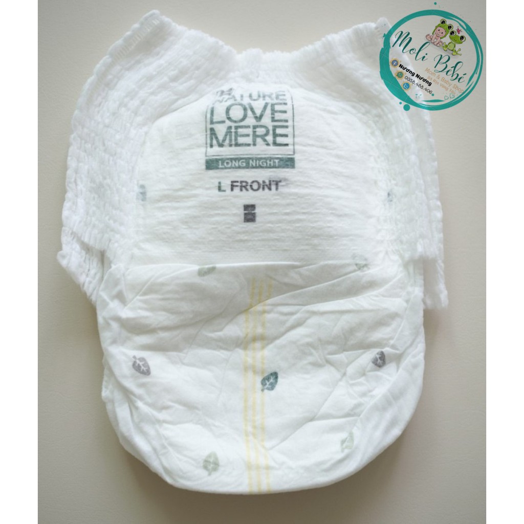 Tã bỉm quần cho bé NATURE LOVE MERE LONG NIGHT Chính Hãng chuyên dùng ban đêm size L30 XL24 XXL20