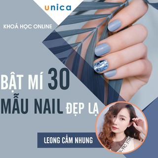 [Voucher-FULL Khóa học online] Bật mí 30 mẫu nail đẹp lạ làm móng tay nghê thuật mi fan dũa sơn keo bộ đựng giả dán hộp