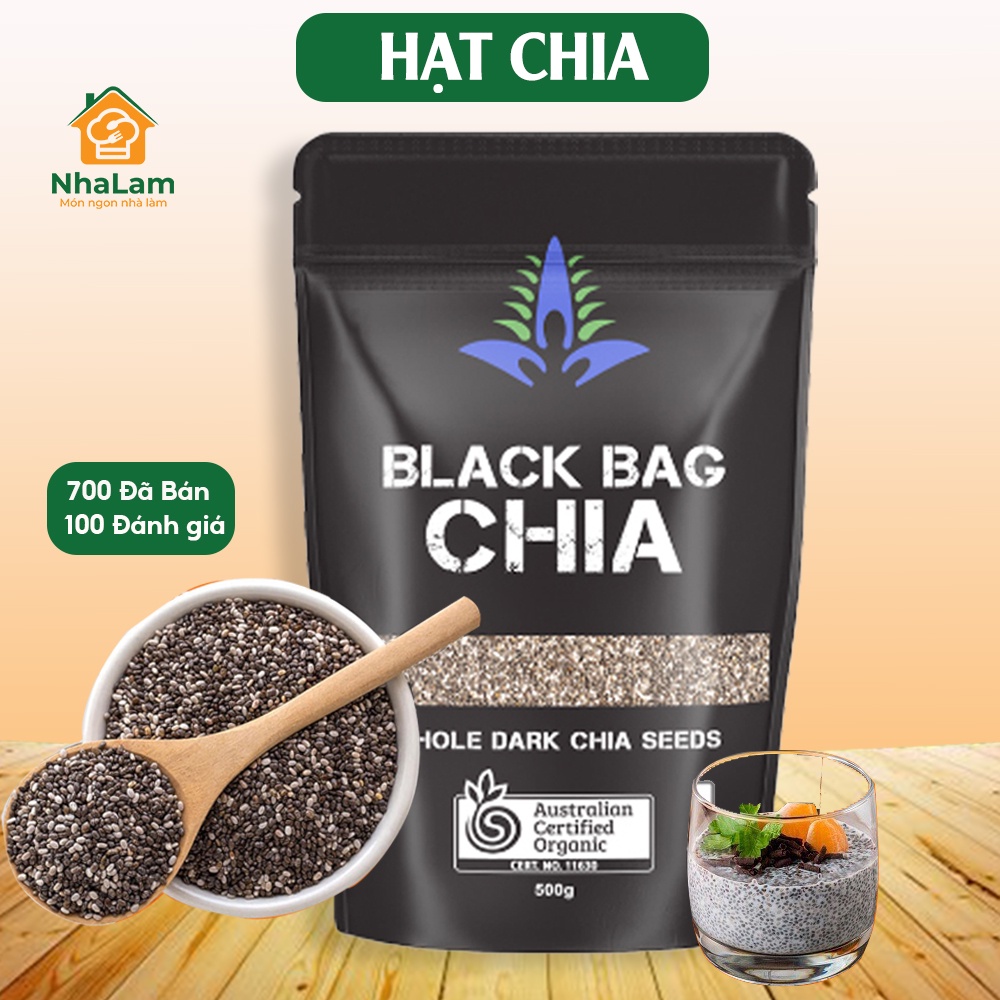 Hạt Chia Black Bag Healthy Tốt Cho Sức Khoẻ Nhập Khẩu Úc NHALAM FOOD