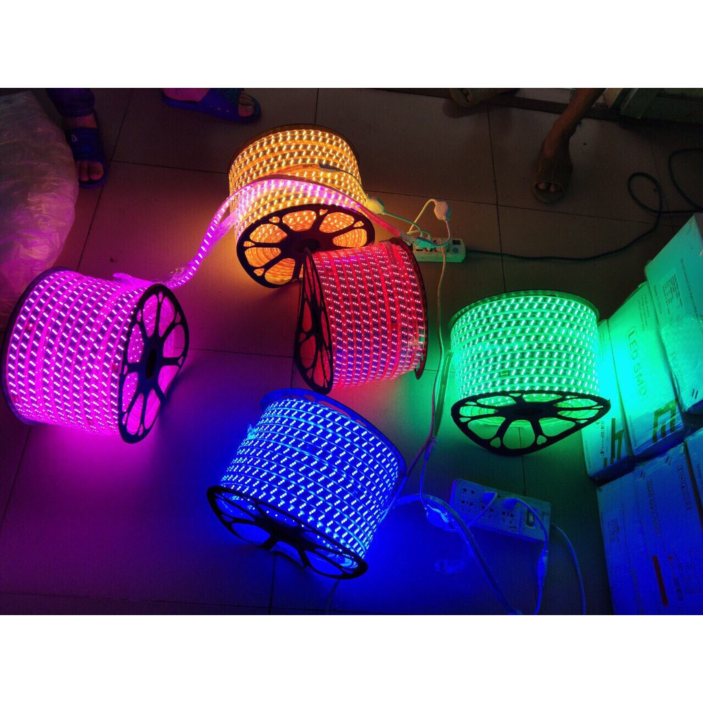 Dây LED trang trí, hắt trần, quấn cây.....vv 2 hàng,3 hàng led ( Chưa kèm cục nguồn )