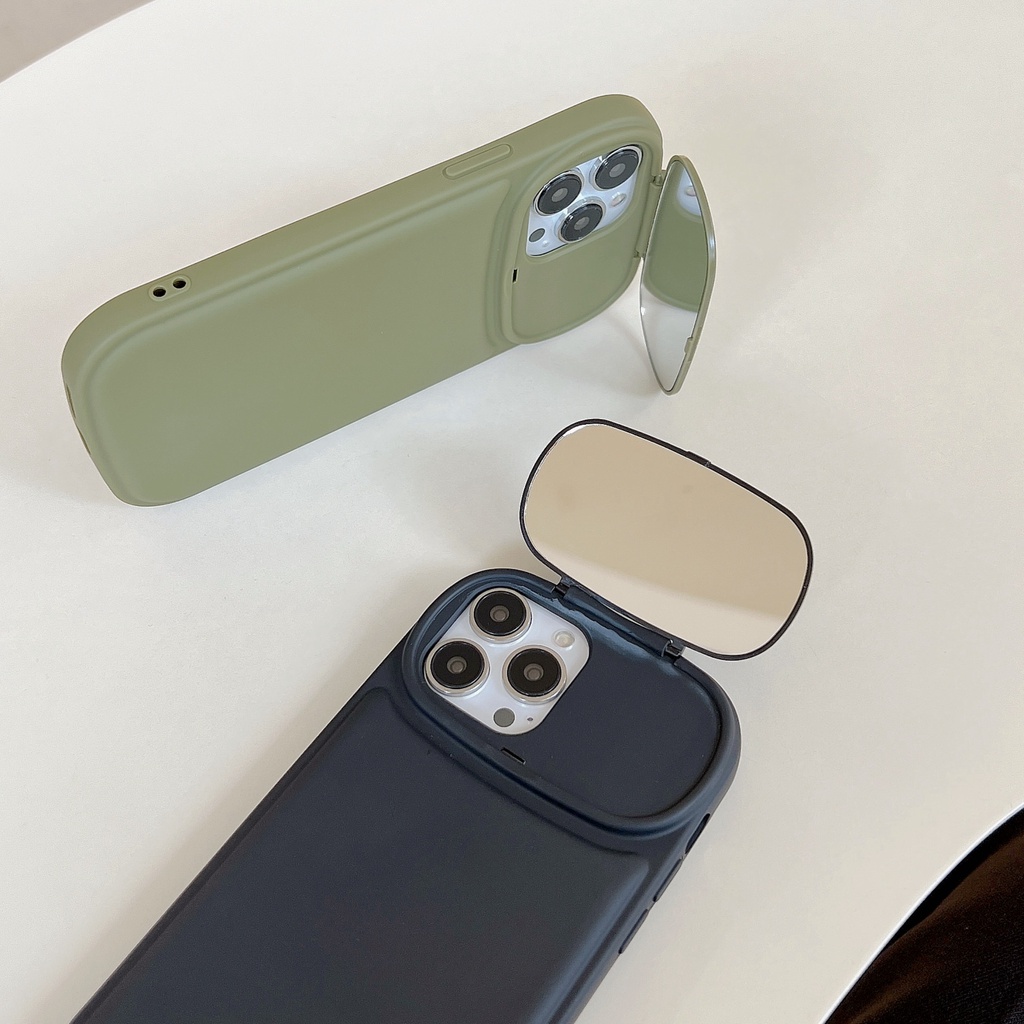 Ốp Điện Thoại Nắp Lật Mặt Gương Hoạt Hình Cho iPhone 14 / 13 / 12PRO MAX / 11 / 13PRO MAX