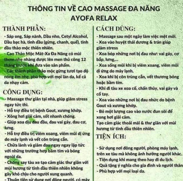 Cao massage đa năng AYOFA