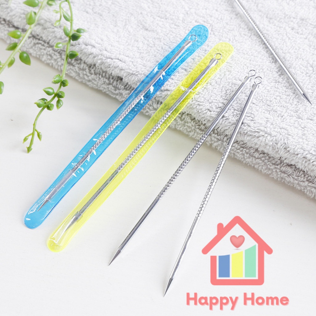 Cây nặn mụn trứng cá 2 đầu, que nặn mụn inox tiện lợi Happy Home