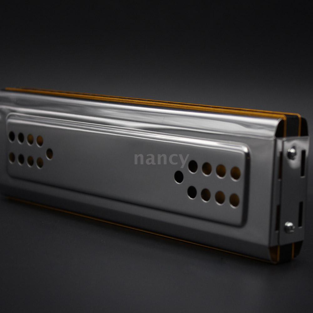 Kèn Harmonica Hai Mặt Trong Một Tông Đô Trưởng &amp; Sol Trưởng 24 Lỗ Kép Kèm Hộp Đựng Có Đệm Và Vải Lau