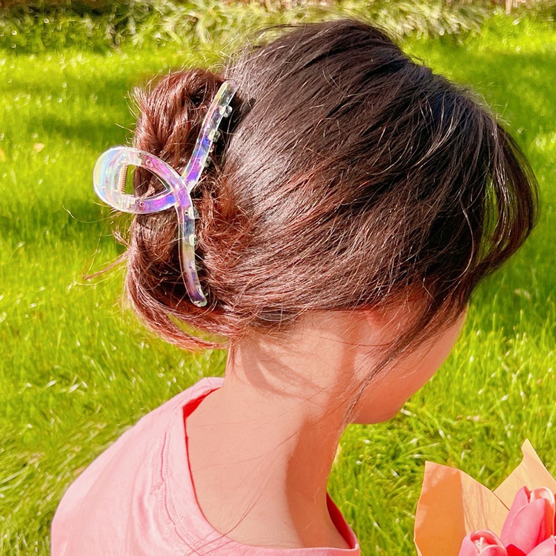 Kẹp Tóc Trong Suốt Phong Cách Pháp Thanh Lịch Cho Nữ