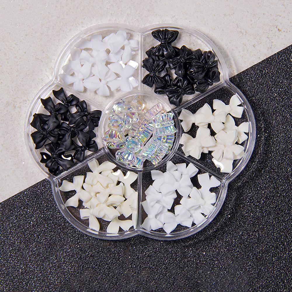 OCEANMAP Bộ Phụ Kiện Trang Trí Móng Tay Hình Nơ Màu Kẹo Dễ Thương Charms