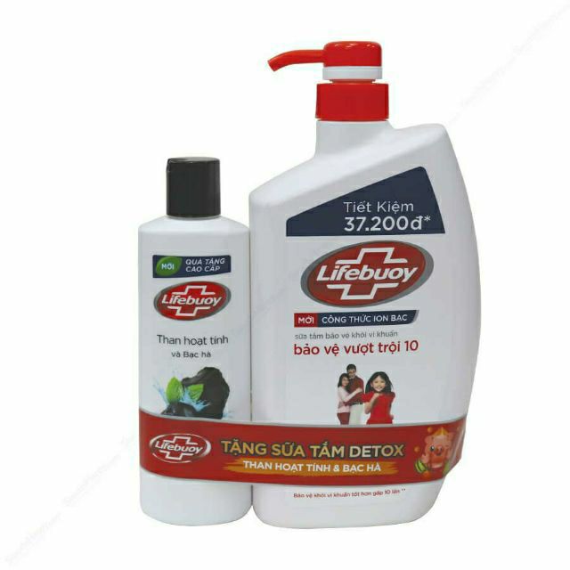 Sữa  tắm  lifebuoy 850g tặng  sữa tắm 200g