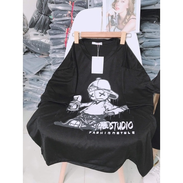 Áo thun tay lỡ cậu bé đội mũ TC12