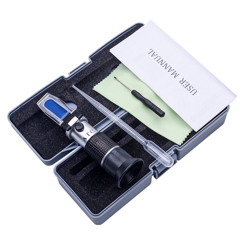 0-100‰ Khúc Xạ Kế Độ Mặn Máy Đo Độ Mặn Nước Biển Atc Công Cụ Đo Nồng Độ Muối Công Cụ Đo Nồng Độ Muối Cầm Tay Máy Đo Trọng Lực Chăn Nuôi Hải Sản