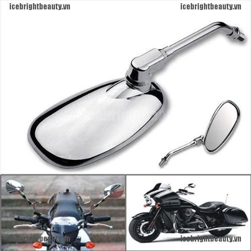 Bộ 2 Gương Chiếu Hậu Hình Oval Bằng Chrome Cho Xe Mô Tô Ducati KTM