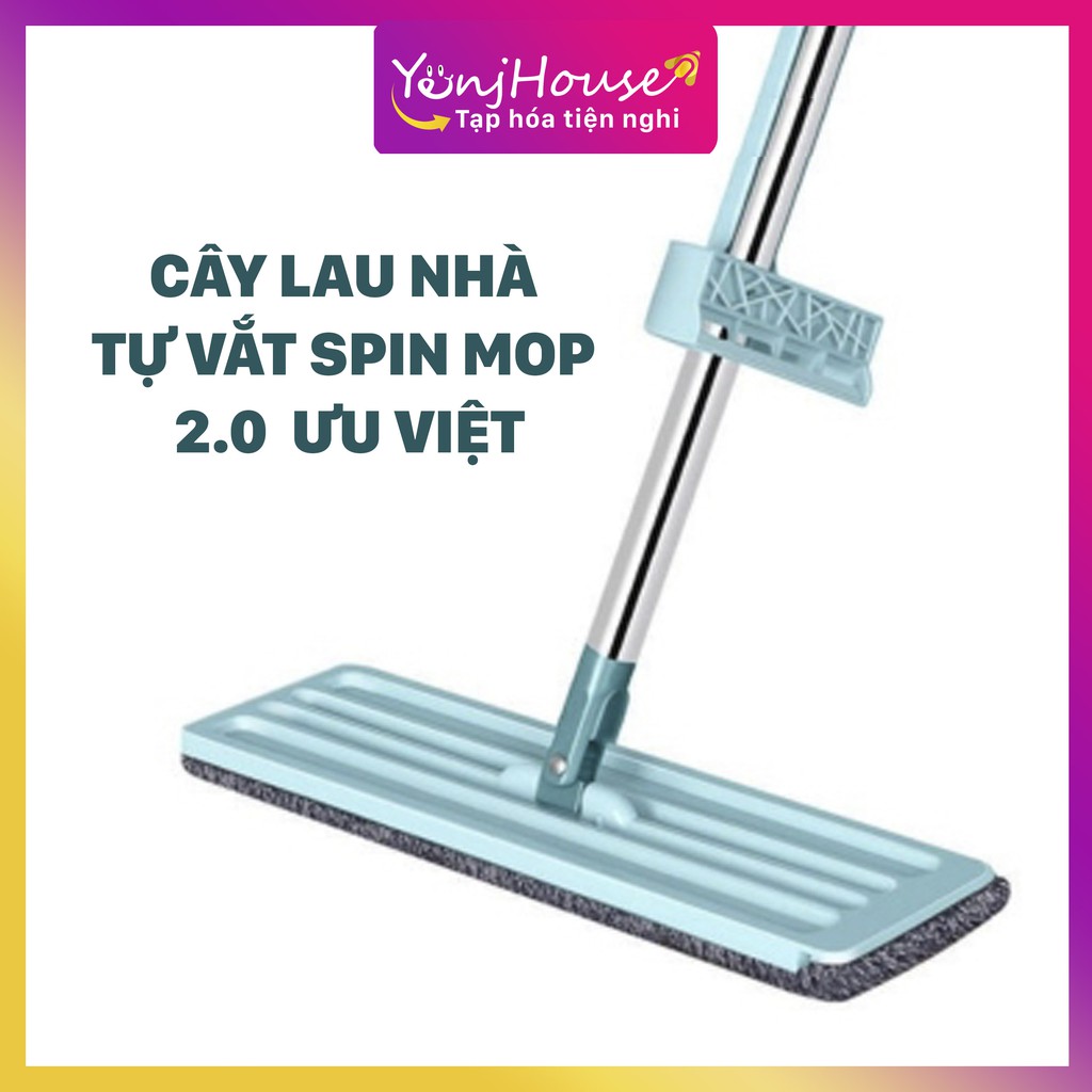 CÂY LAU NHÀ TỰ VẮT SPIN MOP 2.0 ƯU VIỆT (GIAO MÀU NGẪU NHIÊN) - YENJHOUSE