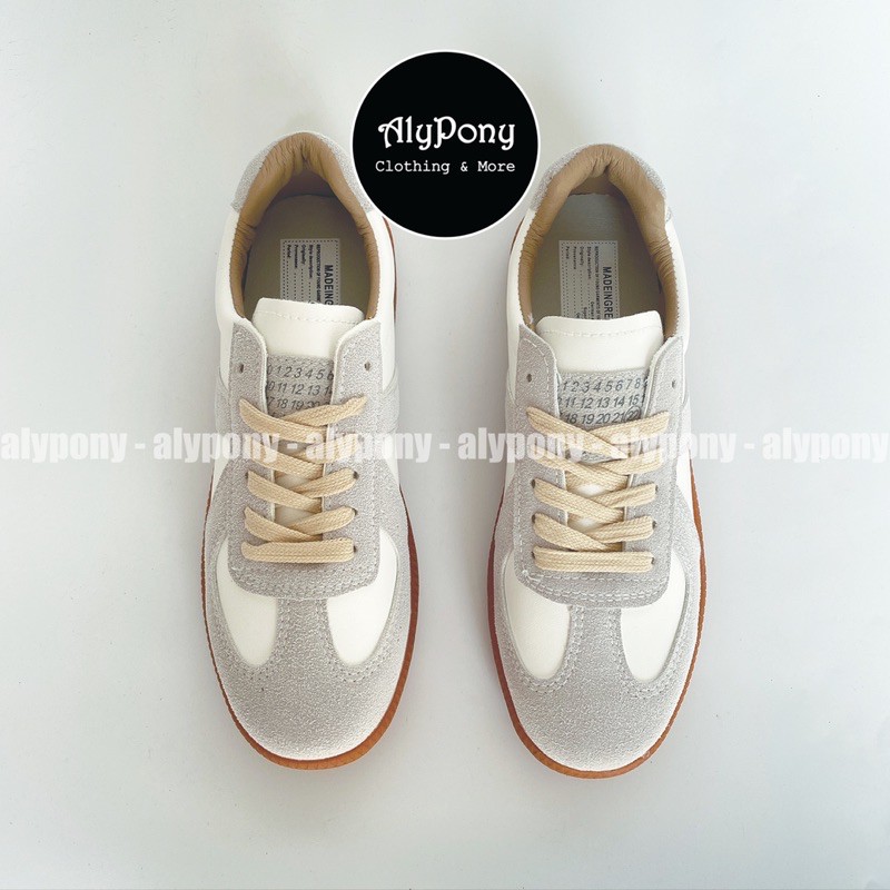 Giày Thể Thao Nam Nữ Trắng Đế Thấp Da Lộn Bản Cao Cấp 2021 AlyPony - GMR