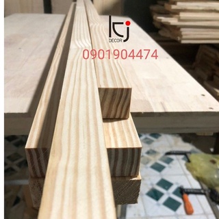 [KID034] - THANH GỖ THÔNG DÀI 150x2x2 CM LÁNG MỊN 4 MẶT