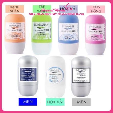 Lăn Khử Mùi Byphasse Deodorant 24h Roll On 50ml Chính Hãng