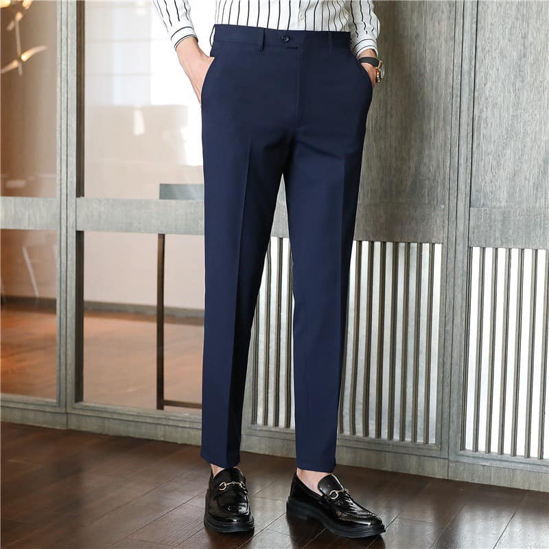 Quần âu dáng ôm xanh than có size lớn[40-90kg]