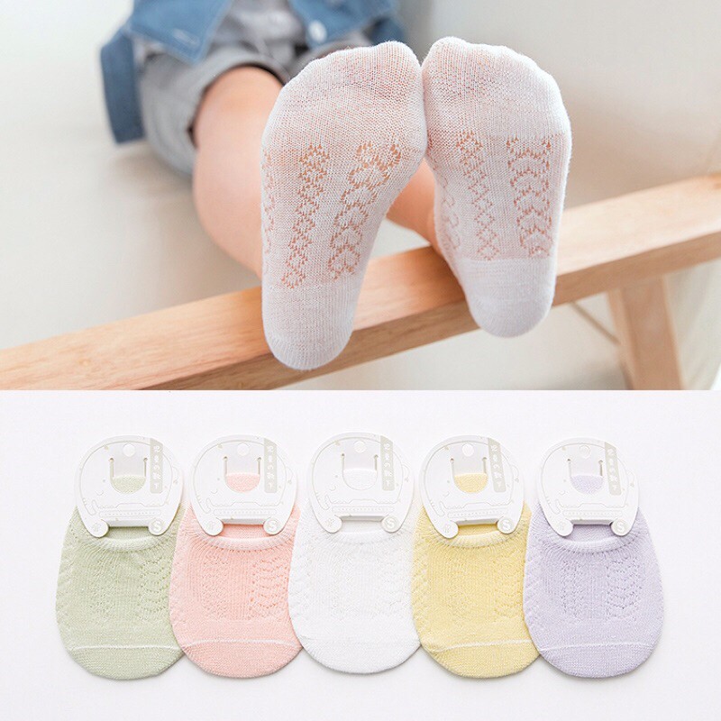 Tất trẻ em - Tất lưới Cotton mềm mại, thoáng khí cho bé sơ sinh đến 3 tuổi