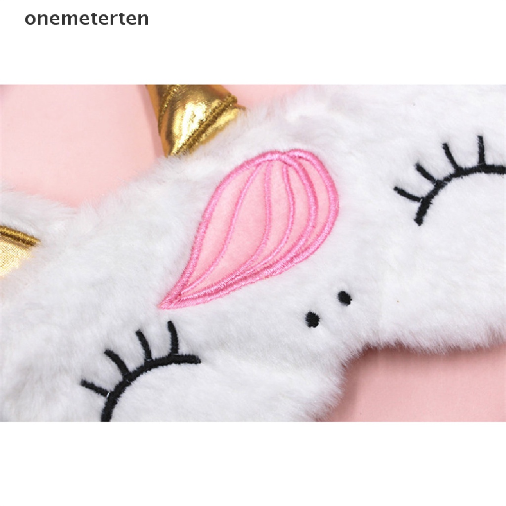 Rten Miếng Bịt Mắt Ngủ Hình Kỳ Lân Hoạt Hình 3D Bằng Lông Nhung Che Mắt Chống Mỏi Mắt Khi Đi Du Lịch Dành Cho Trẻ Em